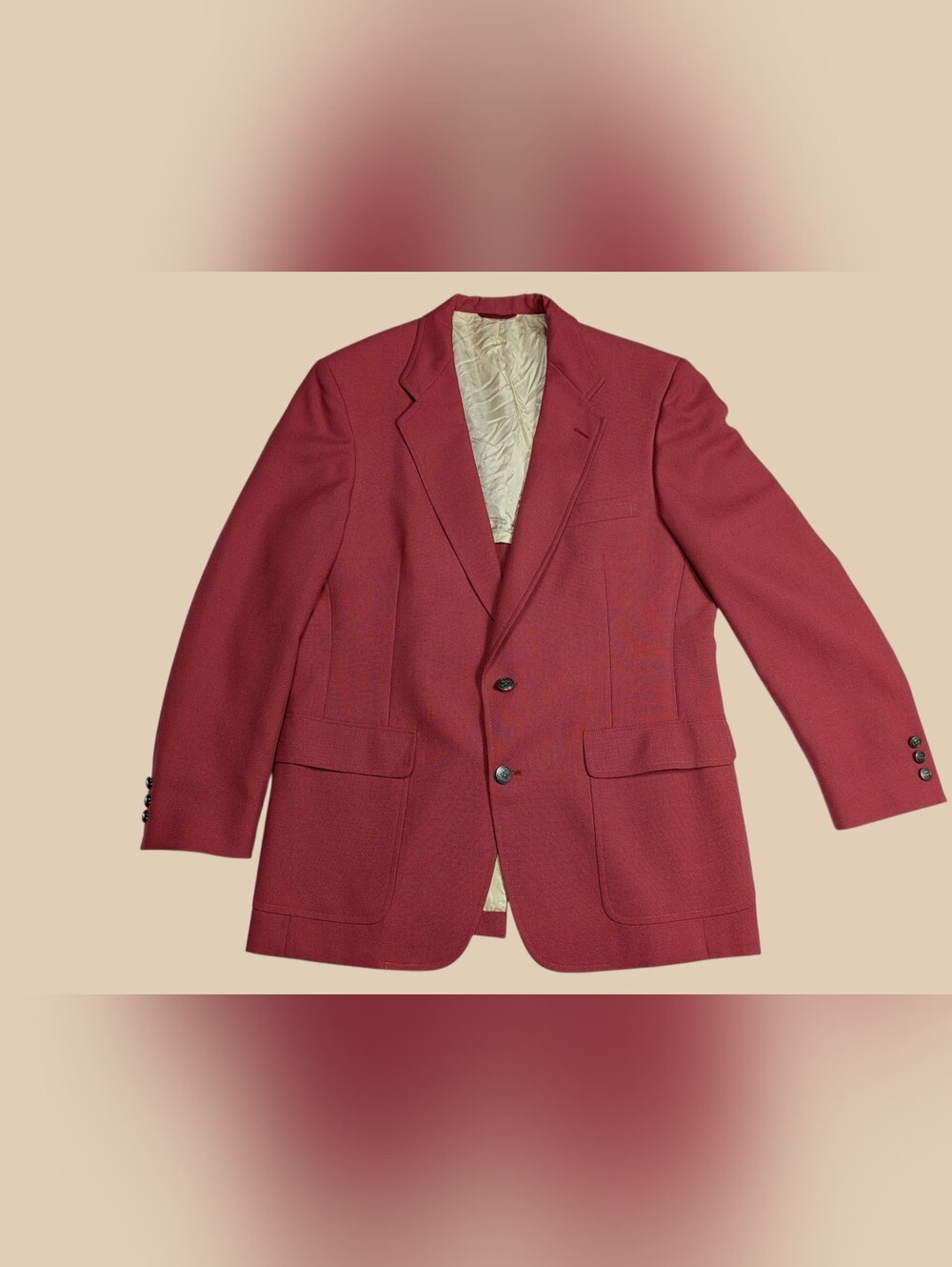 70s Schaffner Marx X Jack Nicklaus Golden Bear Mauve Blazer Size Medium
